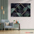 Botanical Leaves with Gold Geometric Frame Canvas Wall Art | Exective Decor