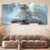 Sneaker Splash 5‑Panel Canvas Wall Art | Exective Decor