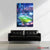 Futuristic Soccer Stadium Canvas | Neon City Aerial Wall Art | Exective Decor