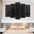 5‑Panel Dark Abstract Wall Art – Executive Decor
