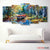 Autumn Forest Classic Car 5‑Panel Canvas | Exective Decor