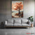 Autumn Lake Sunset Tree Wall Art – Warm Orange Landscape Exective Decor