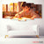 Autumn Study Glow 5 Panel Anime Wall Art – Cozy Desk Canvas Set Exective Decor