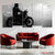 Biker 5‑Panel Canvas Wall Art | Black & White Mountain Silhouette | Exective Decor