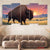 Bison Sunset 5‑Panel Wall Art – Wild Buffalo Prairie Canvas Set | Exective Decor