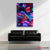 Bitcoin Neon Crystals Canvas – Abstract Crypto Art | Exective Decor