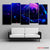 Bitcoin Neon Grip 5‑Panel Canvas | Exective Decor