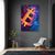 Bitcoin Neon Matrix Canvas – Abstract Tech Art | Exective Decor