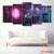 Bitcoin Neon Rain Alley 5‑Panel Canvas | Exective Decor
