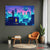 Bitcoin Skyline Explorer Canvas – Neon City Art | Exective Decor