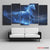 Blue Horse 5 Piece Canvas Wall Art | Exective Decor