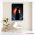 Crimson Moon Samurai Wall Art – Anime Nightscape Exective Decor