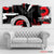  Crimson Strokes 5‑Panel Canvas Wall Art | Exective Decor