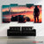 Cyberpunk Supercar Sunset 5‑Panel Canvas Wall Art | Exective Decor