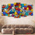  Doodle Party 5‑Panel Canvas Wall Art | Exective Decor