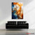 Ember & Azure Tree Flow Abstract Canvas | Exective Decor