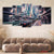 Futuristic Speedway City 5‑Panel Wall Art | Exective Decor