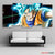 Goku Blue Aura 5 Panel Anime Wall Art – Multi‑Piece Canvas Set Exective Decor