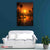 Golden Sunset River Boat Wall Art – Tropical Palm Reflections Exective Decor