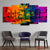 Hello Spectrum 5‑Panel Canvas Wall Art | Exective Decor