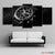Luxury Chronograph Watch Black & White 5‑Panel Canvas Wall Art | Exective Decor