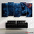  Midnight Gamer Setup 5‑Panel Canvas Wall Art | Exective Decor