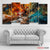 Molten Ocean Flow 5‑Panel Abstract Canvas | Exective Decor