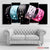 Music Notes Neon Bracelets 5‑Panel Canvas Wall Art | Exective Decor