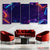  Neon Controllers 5‑Panel Canvas Wall Art | Exective Decor