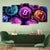 Neon Crypto Coins 5‑Panel Canvas – Bitcoin & Ethereum Art | Exective Decor
