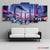 Neon Future City 5‑Panel Wall Art | Exective Decor