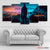  Neon Overlook 5‑Panel Canvas Wall Art | Exective Decor