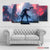 Neon Rogue 5‑Panel Canvas Wall Art | Exective Decor