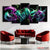  Neon Vortex 5‑Panel Canvas Wall Art | Exective Decor