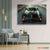 Retro‑Futuristic Supercar  Wall Art | Jet Black Orange Glow | Exective Decor