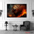 Roaring Fire Lion Canvas Wall Art | Exective Decor