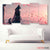 Sakura Fox Samurai 5 Panel Wall Art – Pastel Pink Breeze Canvas Set Exective Decor