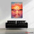 Sunset Flamingo Reflections Tropical Canvas | Exective Decor
