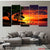 Sunset Lake 5‑Panel Canvas | Exective Decor