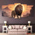 Sunset Lion 5‑Panel Wall Art | Exective Decor