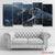 White Tiger 5‑Panel Wall Art | Exective Decor